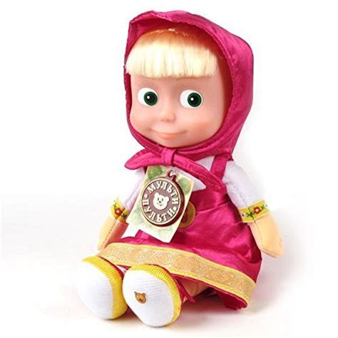 Rus Toy Shop 29 Cm Russian Language Talking And Singing Toy Pink Dress Doll Masha And The Bear