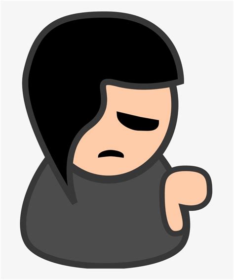 Cartoon Sad Person Emo Clipart Free Transparent Png Download Pngkey