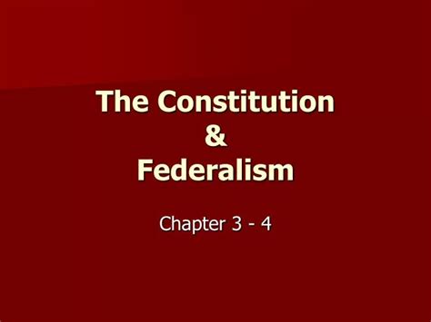 Ppt The Constitution And Federalism Powerpoint Presentation Free Download Id 4690649