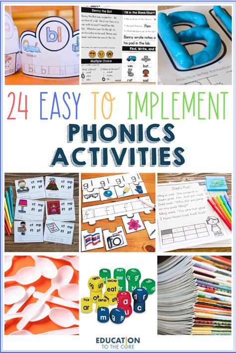 24 Easy To Implement Phonics Activities Phonics Activities Phonics