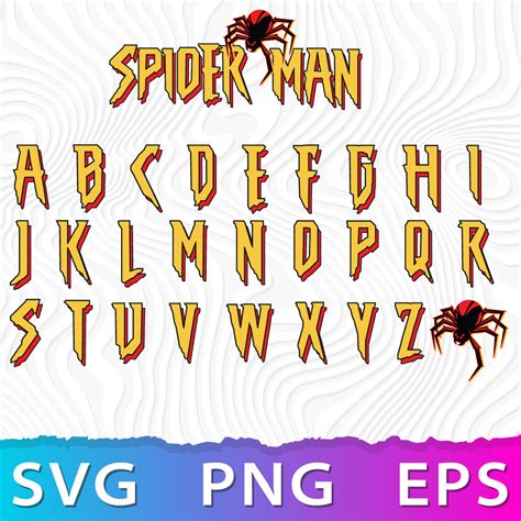 Spiderman Font SVG - Inspire Uplift
