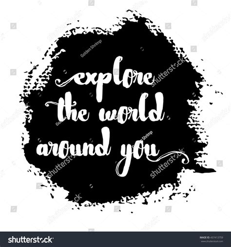 Explore World Around You Card Hand Stock Illustration 437413759