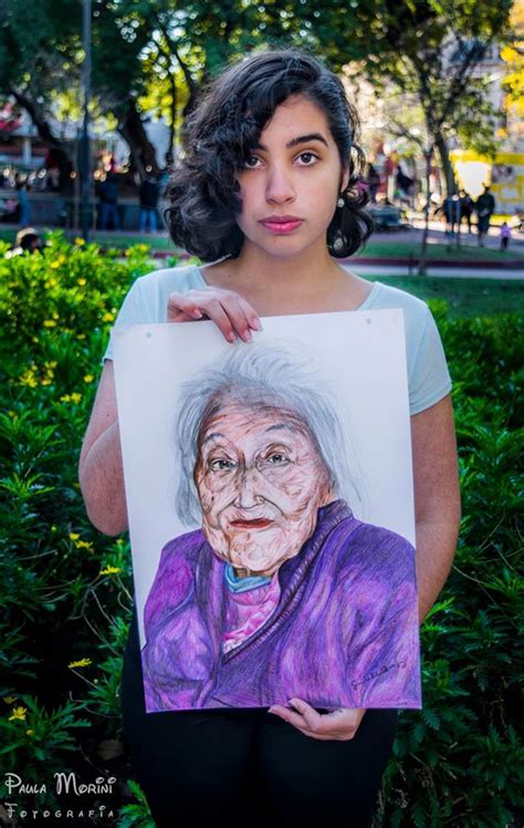 Retrato De Anciana Por Gracielazulmarodriguez Dibujando