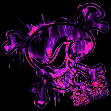 Purple Girly Skull Digital Art By Roseanne Jones D46