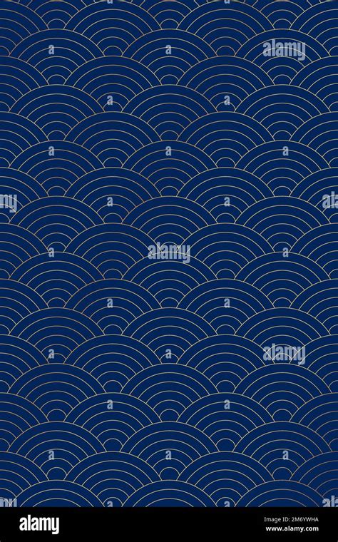 Vector Background Of Japanese Wave Pattern Pattern Seamless Circle