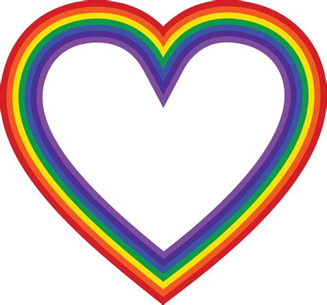 Free Clipart Of a rainbow heart