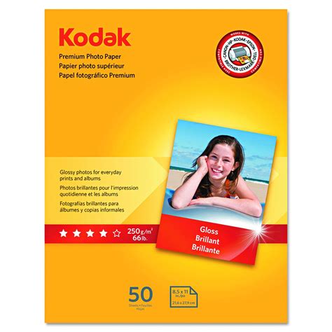 Kodak Premium Photo Paper For Inkjet Printers Gloss Finish 85 Mil