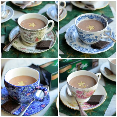 Festive Fun And Frivolity Tea Cup After Eight Chocolate Mint Mousse
