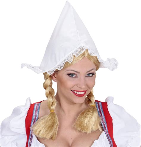 Widmann Dutch Girl Hat Hat Headware Accessory For Carnival Fancy Dress Up Costumes And Outfits