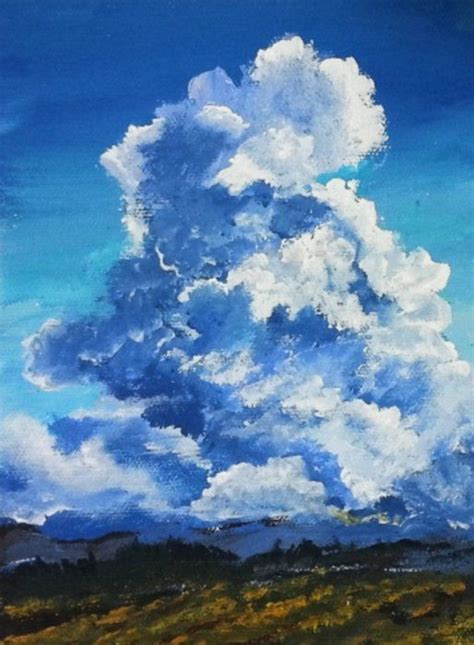 Storm Clouds In A Landscape Acrylic Painting Lessons For Beginners To