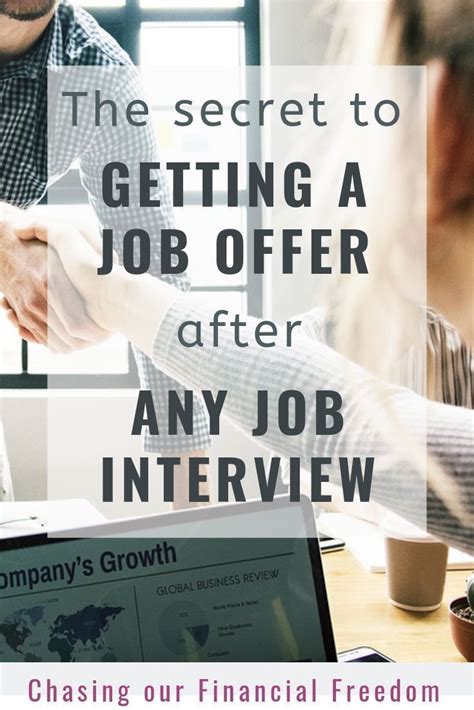 How To Get A Job Offer After Any Job Interview With Images Job