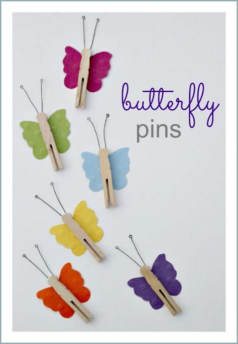 How To Make A Butterfly Clothespin Craft Butterfly Crafts Craft