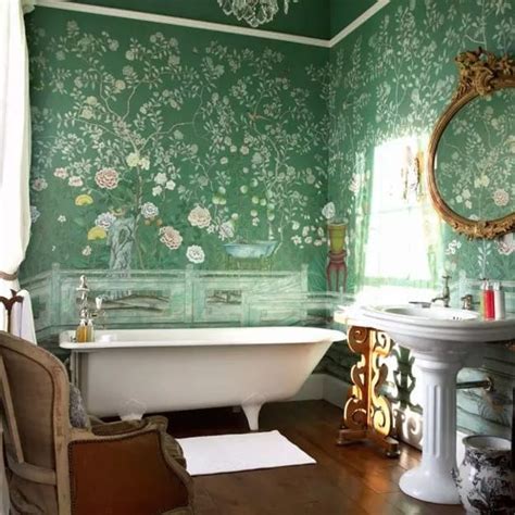 Beautiful Floral Wallpaper In Modern Bathrooms 35 Wall Design Ideas