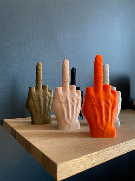 Middle Finger Fuck You Off Sign Sculpture Statue 3d Printed Etsy Uk