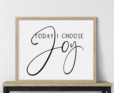 Choose Joy Printable Art Choose Joy Sign To Print Today I Etsy