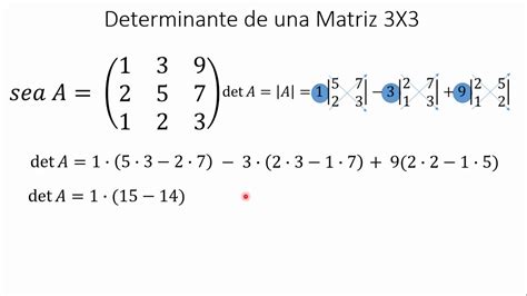 Como Hallar El Determinante De Una Matriz X Youtube