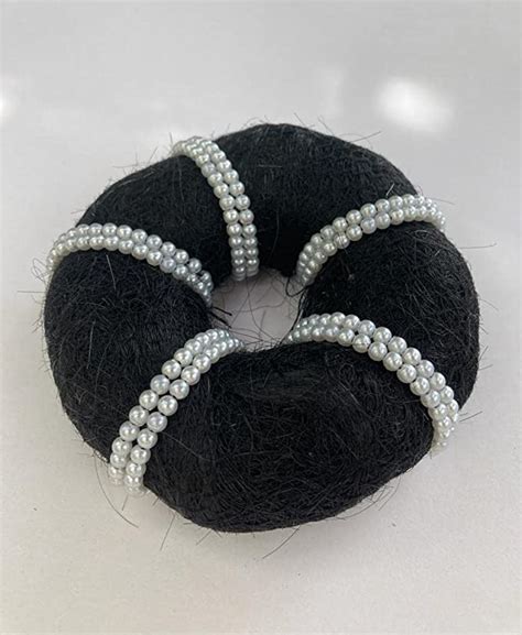 Dreamsfancy Hair Bun Ring With Pearls For Bharatanatyam Dance Hair Bun