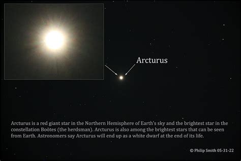 Esplaobs 02 Arcturus The Red Giant Star Taken By Philip Smith On May