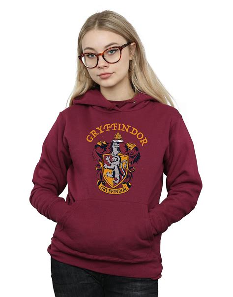 Harry Potter Womens Gryffindor Crest Hoodie Fruugo Ae