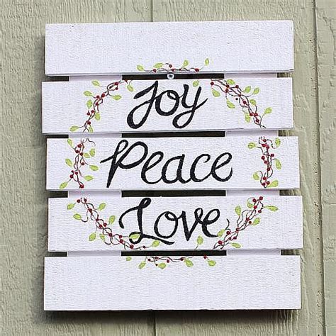 Joy Peace Love Wooden Sign Project By Decoart Hope Crafts Bible