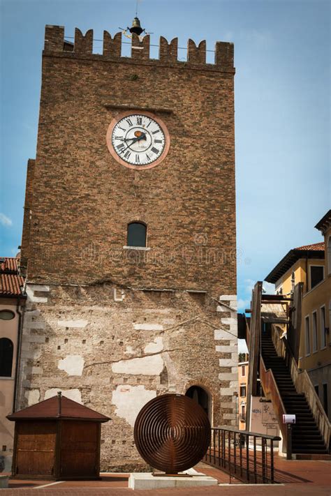 Medieval Clock Tower In Mestre Near Venice Italy Stock Image Image
