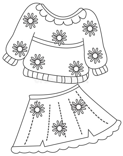 Coloring numbers is a fun, art activity that helps your toddler to develop early math skills and learn colors. Print Clothes Coloring Page Stock Illustration - Illustration of closeup, black: 50448528