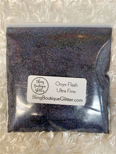 Ultra Fine Black Holographic Glitter Onyx Flash Etsy