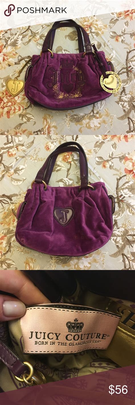 Juicy Couture Purple Velour Handbag Juicy Couture Bags Juicy Couture