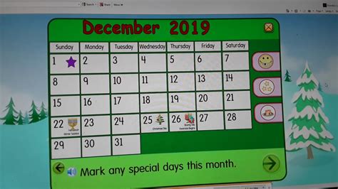 Starfall Make A Calendar December 2019 Youtube