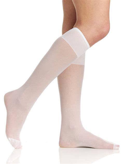 all day sheer knee high stockings with reinforced toe 6355 berkshire