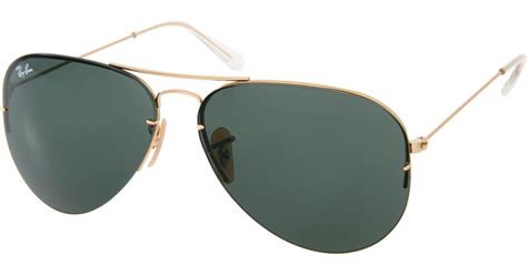 Ray Ban Aviator Sunglasses Removable Lens Set In Gold Metallic For
