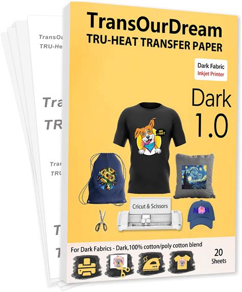 Transourdream Tru Heat Transfer Paper For Dark T Shirts And Fabrics 20