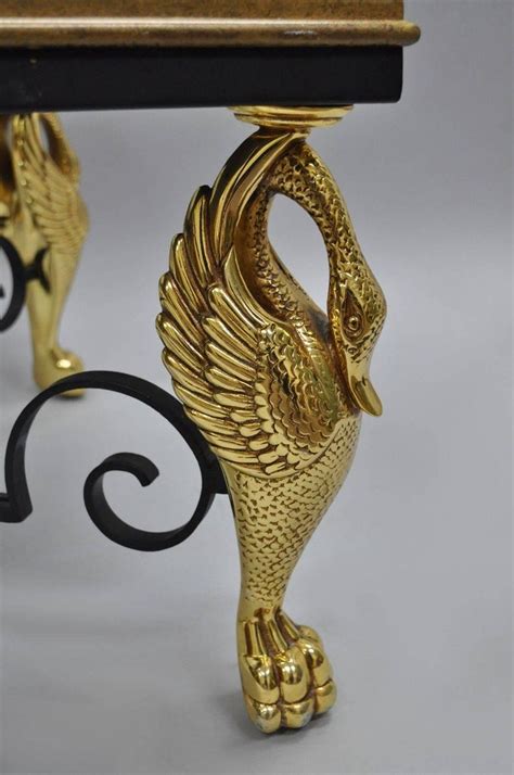These metal coffee table base are available in different variants. Regency Style Swan Base Rectangular Coffee Table Gold ...