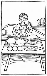 Selling Medieval Clipart Bread Renaissance Clip Cliparts Woman Times Drawing Library Bakers часть еда по миниатюр подборка теме sketch template
