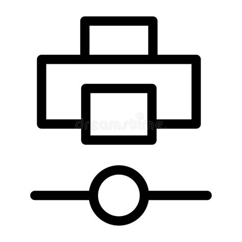 Network Printer Icon Symbol Illustration Design Stock Vector