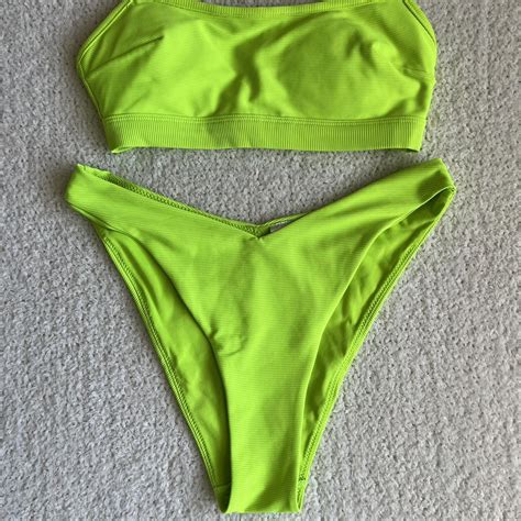 Handm Womens Green Bikinis And Tankini Sets Depop
