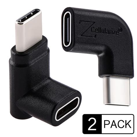 Right Angle Usb C Adapter 2 Pack 3 1 10gbps Type C Cellularize