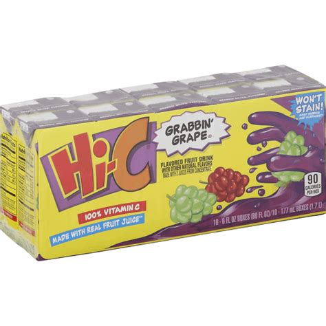 Hi C Grabbin Grape Juice Boxes Juice Boxes Miller And Sons Supermarket