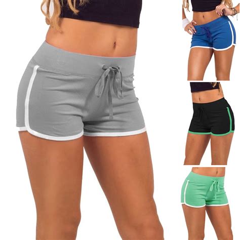 summer women sport shorts gym workout waistband skinny yoga elastic shorts high stretch exercise