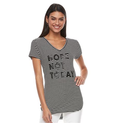 Womens Apt 9® V Neck Graphic Tee Kohls Tees Women Casual Style