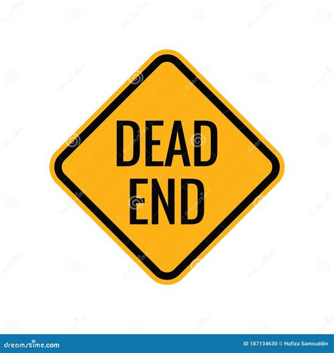 Dead End Sign Vector Illustration Decorative Design Stock Vector