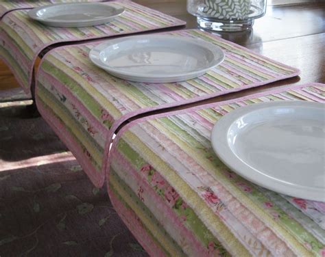 Quilted Placemats Pastel Placemats Pink Yellow Green Etsy