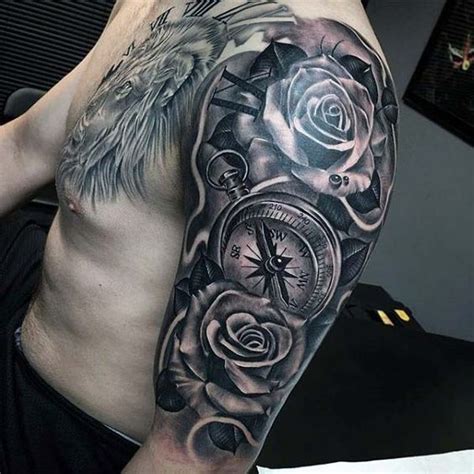 Beautiful black & white half sleeve warrior tattoo. 53 Best Tattoo Ideas in 2021 (For Men & Women) | Half ...