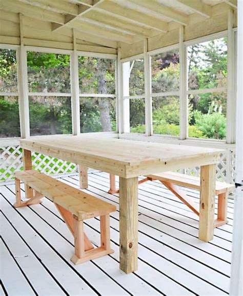 14 Free Farmhouse Style Diy Outdoor Dining Table Plans 2022
