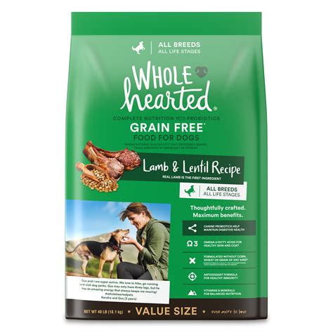 Wholehearted Grain Free All Life Stages Lamb And Lentil Formula Dry Dog