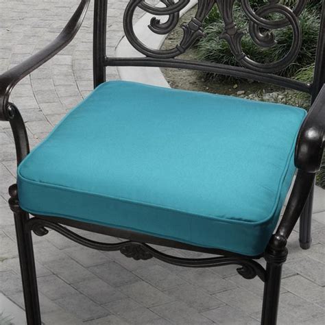 Clara 20 Inch Outdoor Teal Blue Cushion Made With Sunbrella Fabric