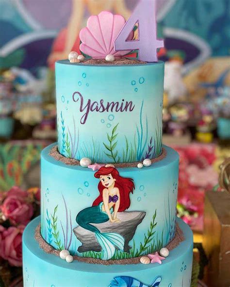 Superb Little Mermaid 4th Birthday Cake Between The Pages Blog