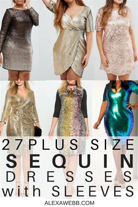 27 Plus Size Sequin Dresses With Sleeves Alexa Webb