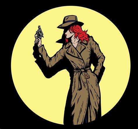 Female Detective Drawing