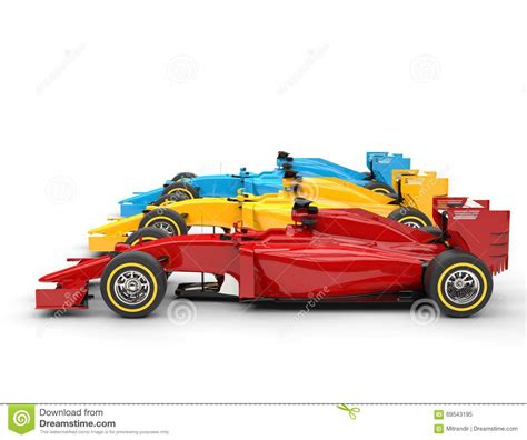 Use the following search parameters to narrow your results Colorful Formula One Cars - Side View Stock Image - Image ...